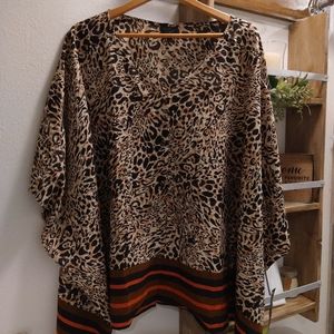 NWT VIP Leopard Print Blouse Top